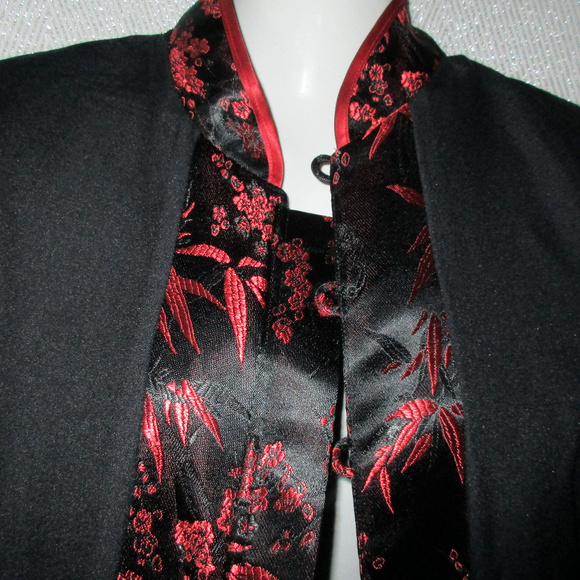 CHINESE ORIENTAL Qipao CHEONGSAM SILK DRESS RED - Picture 6 of 8